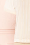 Miyama Cream Organza Pleated Short Sleeved Blouse | Boutique 1861 7