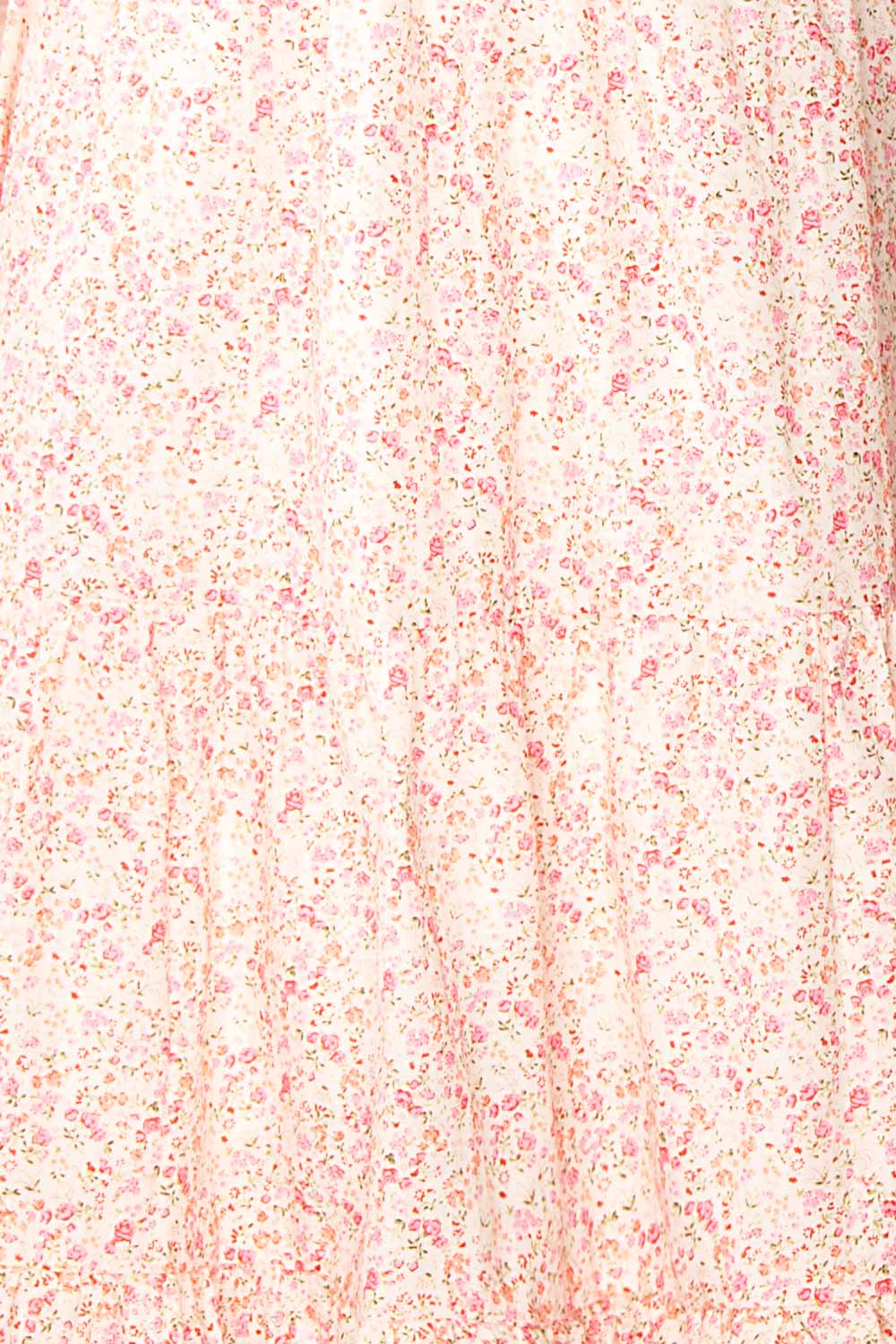 Mizuki Pink Floral Tiered A-Line Midi Dress | Boutique 1861 texture 