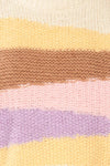 Mogilno Ivory Asymetrical Striped Pattern Knit Sweater | La petite garçonne fabric