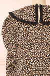 Moni Leopard Print Blouse w/ Peter Pan Collar | Boutique 1861 back close-up