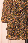 Monique Short Floral Dress w/ Puffy Sleeves | Boutique 1861 bottom