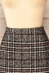 Montbrisson Black Plaid Mini-Skirt | La petite garçonne front close-up