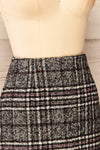 Montbrisson Black Plaid Mini-Skirt | La petite garçonne side close-up