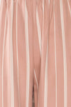 Montpellier Pink Striped Straight Leg Pants | La petite garçonne fabric