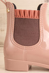 Morand Dusty Pink Rain Boots | Bottes | La petite garçonne side close-up