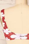 Moryn Sport Style Floral Bikini Top | La petite garçonne -back close up