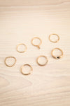 Mosgiel Gold Set of 7 Stackable Minimalist Rings | La petite garçonne