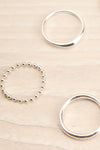 Mosgiel Silver Set of 7 Stackable Minimalist Rings | La petite garçonn close-up