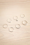 Mosgiel Silver Set of 7 Stackable Minimalist Rings | La petite garçonn