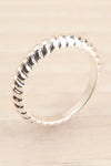 Mosgiel Silver Set of 7 Stackable Minimalist Rings | La petite garçonn ripple close-up