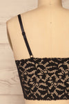 Motovune Black Lace Bralette | La petite garçonne back close-up