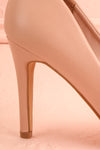 Mounai Beige Pointed Toe Heels | Boutique 1861 side back close-up