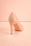 Mounai Beige Pointed Toe Heels | Boutique 1861 back view