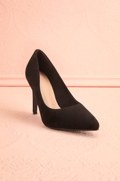 Mounai Black Pointed Toe Heels | Boutique 1861 front view