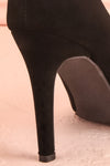 Mounai Black Pointed Toe Heels | Boutique 1861 back close-up