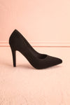 Mounai Black Pointed Toe Heels | Boutique 1861 side view