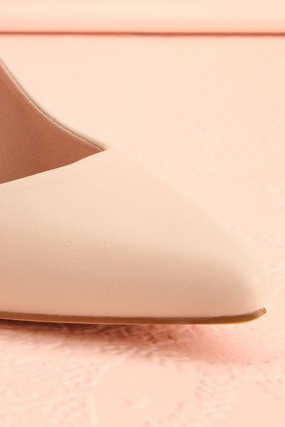 Mounai Ivory Pointed Toe Heels | Boutique 1861 front close-up