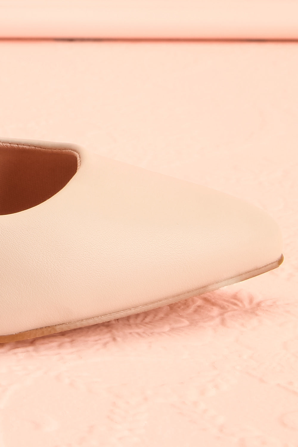 Mounai Ivory Pointed Toe Heels | Boutique 1861 side front close-up