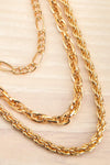 Mourice Gold Layered Chain Necklace | La petite garçonne flat close-up