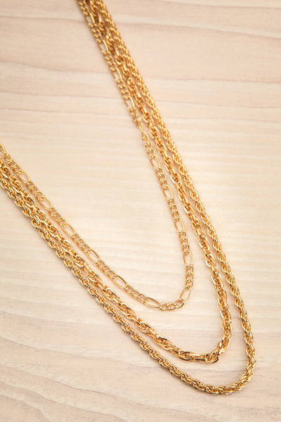 Mourice Gold Layered Chain Necklace | La petite garçonne flat view