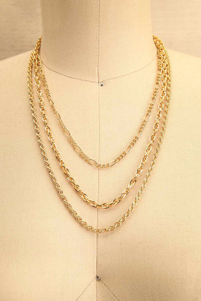 Mourice Gold Layered Chain Necklace | La petite garçonne