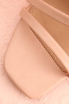 Mouvemente Blush Crossed Strap High Heel Sandals | Boutique 1861 flat close-up