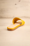 Mox Yellow Pleated Slide Sandals | La petite garçonne back view