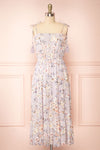 Moyana Floral Midi Dress w/ Tassel Straps | Boutique 1861 Full
