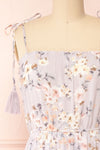 Moyana Floral Midi Dress w/ Tassel Straps | Boutique 1861 close-up top
