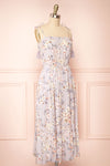 Moyana Floral Midi Dress w/ Tassel Straps | Boutique 1861 side-view