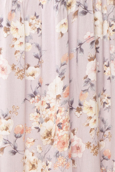 Moyana Floral Midi Dress w/ Tassel Straps | Boutique 1861 pattern close-up