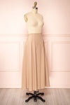 Moyna Beige Ankle Length High-Waisted Skirt | Boutique 1861 side view
