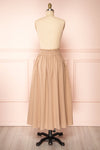 Moyna Beige Ankle Length High-Waisted Skirt | Boutique 1861 back view