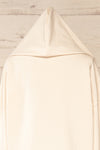Munich Beige Long Sleeve Hooded Sweatshirt | La petite garçonne back close-up hood