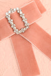 Mura Blush Velvet Ribbon Bow & Crystal Brooch | Boutique 1861 2