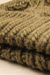 Muscaa Green Knit Tuque w/ Pompom | La petite garçonne flat close-up