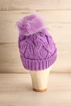 Muscaa Lavender Knit Tuque w/ Pompom | La petite garçonne back view
