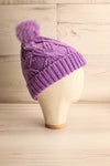 Muscaa Lavender Knit Tuque w/ Pompom | La petite garçonne side view
