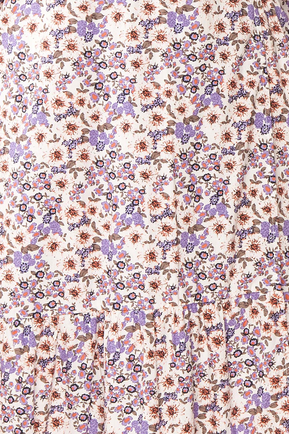 Myane Floral Puffy Sleeve Midi Dress | La petite garçonne fabric