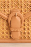 Mykhonos Beige Cane Crossbody Bag details