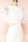 Myranie White Cut-Out Mermaid Bridal Dress | Boudoir 1861 side close up
