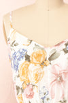 Myriam Short Floral Dress w/ Ruffles | Boutique 1861 front close-up