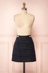 Myrtoessa Navy Blue & Gold Tweed Mini Skirt | Boutique 1861 frotn view