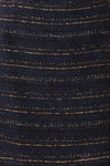 Myrtoessa Navy Blue & Gold Tweed Mini Skirt | Boutique 1861 fabric detail