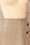 Myslenice Asymmetrical Houndstooth Mini Skirt | La petite garçonne side close-up