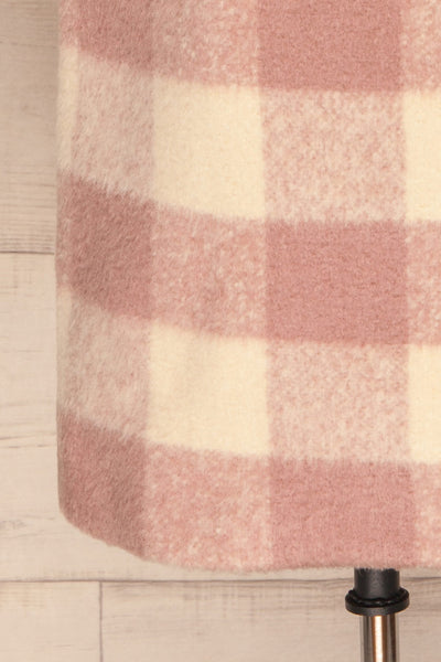 Myslowice White & Pink Long Plaid Coat | La petite garçonne bottom