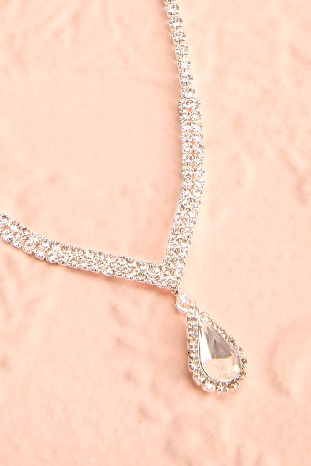Nadia Silver Sparkling Necklace | Boutique 1861 flat close-up