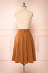 Nadjela Cognac Brown A-Line Midi Skirt | Boutique 1861 back view