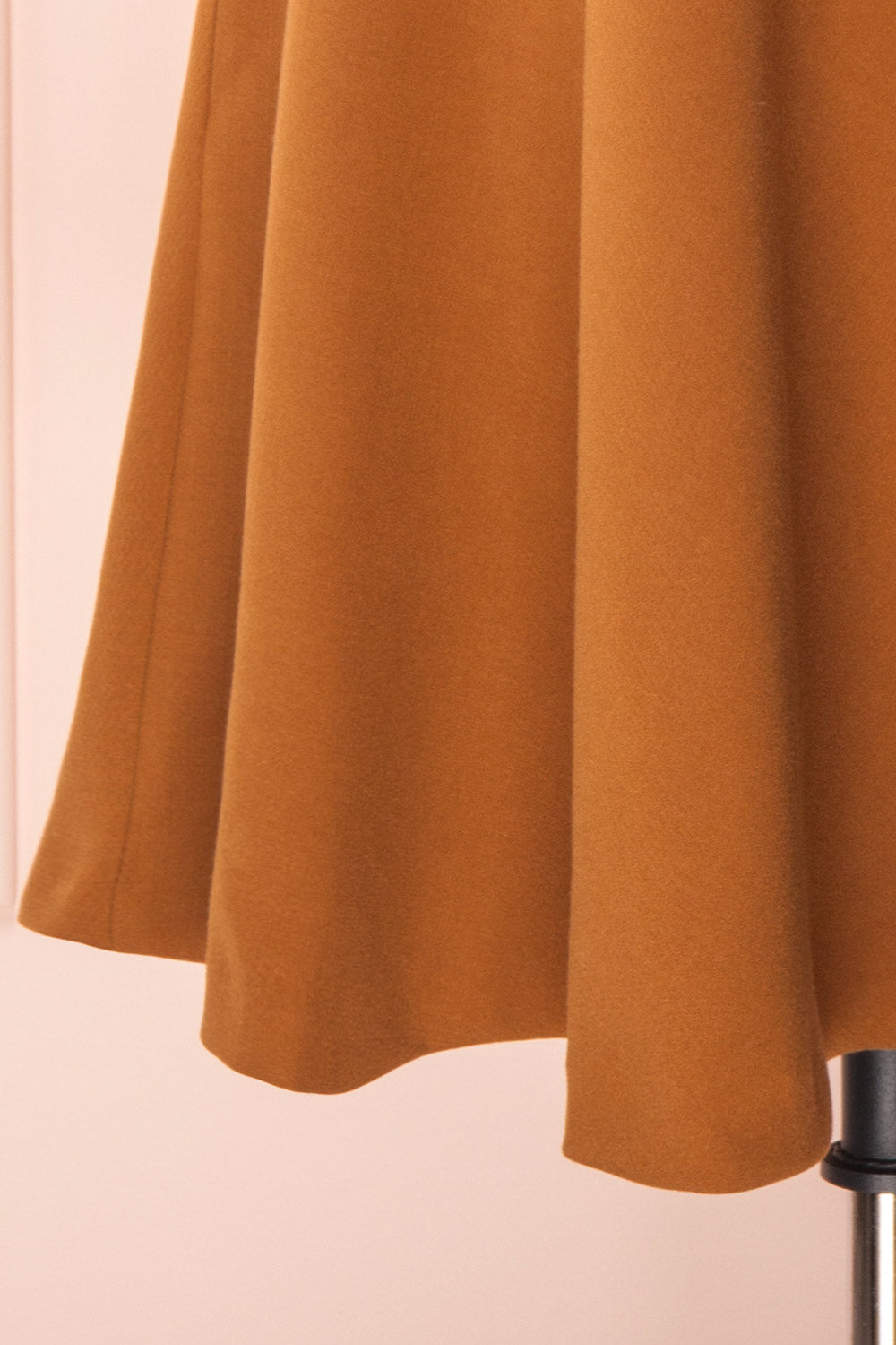 Nadjela Cognac Brown A-Line Midi Skirt | Boutique 1861 bottom 