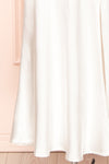 Naelie Satin Cowl Neck Midi Dress w/ Slit | Boutique 1861 details